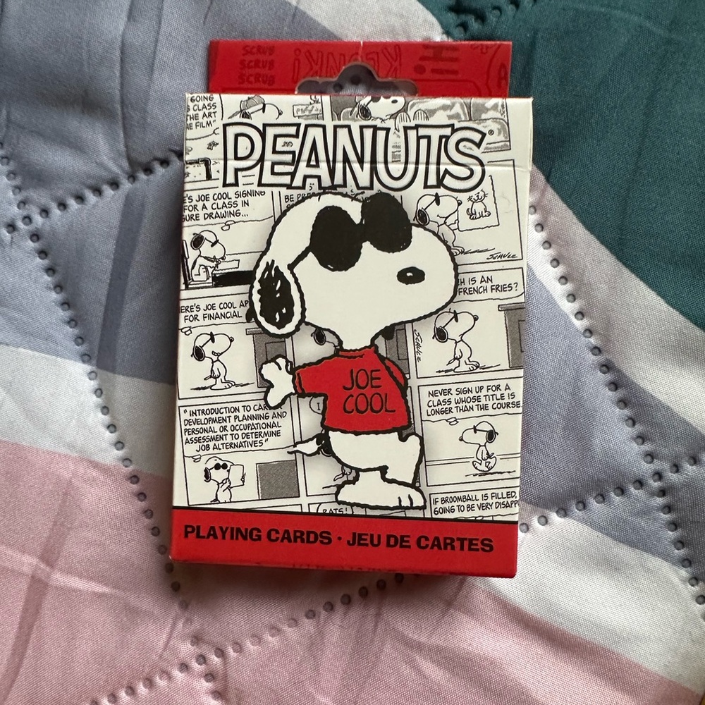 Peanuts Red Playing Cards with Joe Cool Design